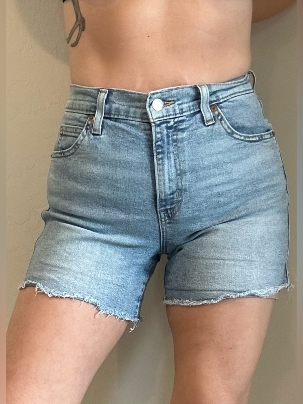 Levi’s High-Rise Signature by Levi Strauss Light Blue Denim Shorts - Classic Cut